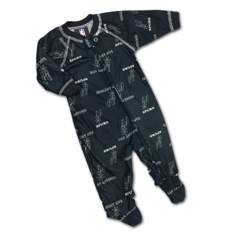 Spurs Baby Zip Up Pajamas