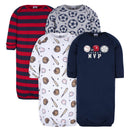 4-Pack Baby Boys Sports Gowns