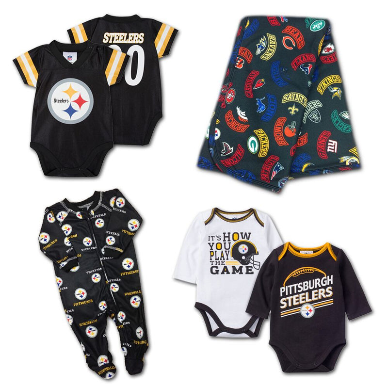 Pittsburgh Steelers 4 Piece Baby Fan Gift Set (6-9M)