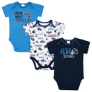 Titans All Set to Play 3-Pack Short Sleeve Bodysuits