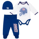 Giants Baby Boys 3-Piece Bodysuit, Pant, and Cap Set