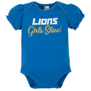Lions Girls Shine 3-Pack Short Sleeve Bodysuits