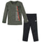 New Balance 2-Piece Boys Slate Green/Black Long Sleeve Shirt and Pant Set
